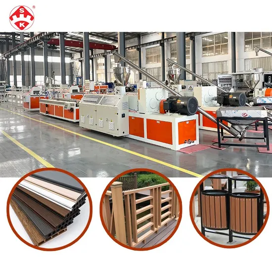 WPC Wood Plastic Decking Flooring Outdoor Panel Extrusion Production Machine Line