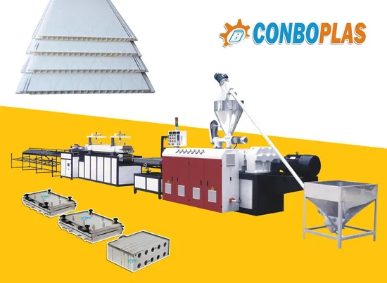High Speed Single Double Cavity out Plastic Extruder Making Machines UPVC Corner Protection Profiles PVC Roof Sheeting Ceiling Panel Extrusion Production Line