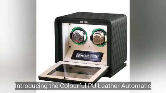 Colorful PU Leather Automatic Watch Winder with Touch Screen 